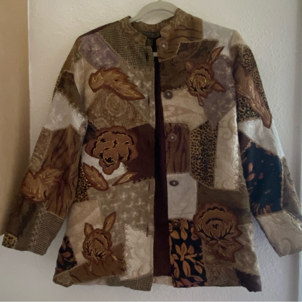 Vintage Alex Kim Brown Tapestry Jacket